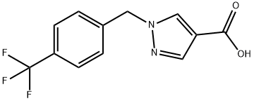 1-[4-(Trifluoromethyl)benzyl]-1H-pyrazole-4-carboxylic acid Struktur