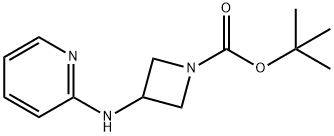 TERT-ブチル 3-(ピリジン-2-イルアミノ)アゼチジン-1-カルボキシレート 化学構造式