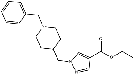 Ethyl 1-[(1-benzylpiperidin-4-yl)methyl]-1H-pyrazole-4-carboxylate Structure