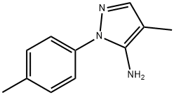4-メチル-1-(4-メチルフェニル)-1H-ピラゾール-5-アミン 化学構造式