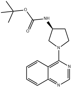 tert-Butyl N-[(3S)-1-(quinazolin-4-yl)pyrrolidin-3-yl]carbamate Struktur