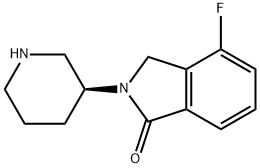 (S)-4-Fluoro-2-(piperidin-3-yl)isoindolin-1-one Structure