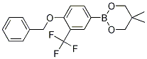 2-[4-Benzyloxy-3-(trifluoromethyl)phenyl]-5,5-dimethyl-1,3,2-dioxaborinane,,结构式