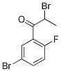 2-Bromo-1-(5-bromo-2-fluorophenyl)propan-1-one,,结构式