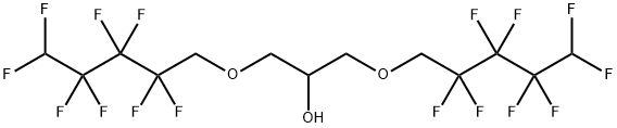 1,3-ビス(1H,1H,5H-パーフルオロペントオキシ)プロパン-2-オール 化学構造式