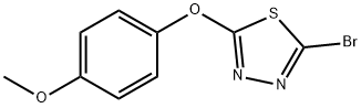 2-Bromo-5-(4-methoxyphenoxy)-1,3,4-thiadiazole 结构式