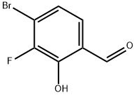 4-ブロモ-3-フルオロ-2-ヒドロキシベンズアルデヒド 化学構造式