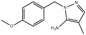 1-(4-Methoxybenzyl)-4-methyl-1H-pyrazol-5-amine Struktur