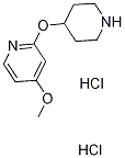 4-メトキシ-2-(ピペリジン-4-イルオキシ)ピリジン二塩酸塩 化学構造式