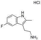 2-(5-氟-2-甲基-1H-吲哚-3-基)乙-1-胺盐酸盐,1048343-51-6,结构式