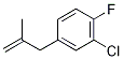 3-(3-Chloro-4-fluorophenyl)-2-methylprop-1-ene,,结构式