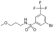 3-Bromo-N-(3-methoxypropyl)-5-(trifluoromethyl)benzenesulphonamide,,结构式