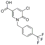 3-Chloro-1-[4-(trifluoromethyl)benzyl]pyridin-2-one-5-carboxylic acid 97%,,结构式