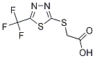 {[5-(Trifluoromethyl)-1,3,4-thiadiazol-2-yl]thio}acetic acid Structure