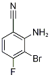 2-Bromo-6-cyano-3-fluoroaniline 化学構造式
