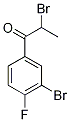 2-Bromo-1-(3-bromo-4-fluorophenyl)propan-1-one 结构式
