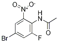 N-(4-Bromo-2-fluoro-6-nitrophenyl)acetamide, 2-Acetamido-5-bromo-3-fluoronitrobenzene,,结构式