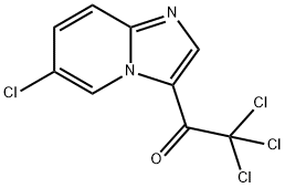 2,2,2-Trichloro-1-(6-chloroimidazo[1,2-a]pyridin-3-yl)ethanone 化学構造式