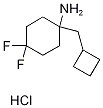 1-(Cyclobutylmethyl)-4,4-difluorocyclohexan-1-amine hydrochloride Structure