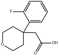 2-[4-(2-Fluorophenyl)-tetrahydro-2H-pyran-4-yl]acetic acid Struktur