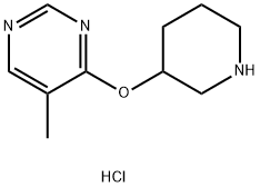 5-Methyl-4-(piperidin-3-yloxy)pyrimidine hydrochloride Structure