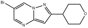 6-Bromo-2-(tetrahydro-2H-pyran-4-yl)pyrazolo[1,5-a]pyrimidine Struktur