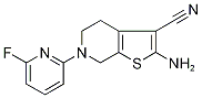 2-Amino-6-(6-fluoropyridin-2-yl)-4,5,6,7-tetrahydrothieno[2,3-c]pyridine-3-carbonitrile 97% Structure