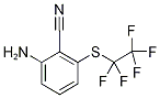 2-Amino-6-[(pentafluoroethyl)sulphanyl]benzonitrile,,结构式