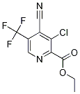 3-Chloro-4-cyano-2-(ethoxycarbonyl)-5-(trifluoromethyl)pyridine, Ethyl 3-chloro-4-cyano-5-(trifluoromethyl)picolinate,,结构式