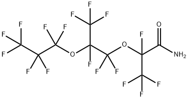 2-[1,1,2,3,3,3-Hexafluoro-2-(heptafluoropropoxy)propoxy]-2,3,3,3-tetrafluoropropanamide 化学構造式