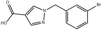 1-(3-BroMo-benzyl)-1H-pyrazole-4-carboxylic acid Struktur