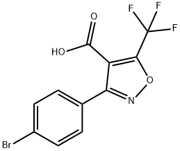 3-(4-Bromophenyl)-5-(trifluoromethyl)-1,2-oxazole-4-carboxylic acid Struktur