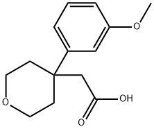 2-[4-(3-Methoxyphenyl)-tetrahydro-2H-pyran-4-yl]acetic acid Struktur