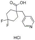 4,4-Difluoro-1-(pyridin-4-ylmethyl)cyclohexane-1-carboxylic acid hydrochloride Structure