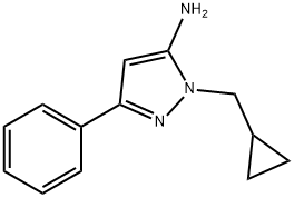 1-(Cyclopropylmethyl)-3-phenyl-1H-pyrazol-5-amine Struktur