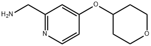 [4-(オキサン-4-イルオキシ)ピリジン-2-イル]メタンアミン 化学構造式