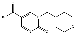 2-Oxo-1-[(tetrahydro-2H-pyran-4-yl)methyl]-1,2-dihydropyrimidine-5-carboxylic ac Structure