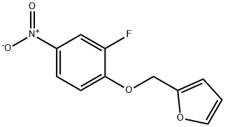 2-[(2-Fluoro-4-nitrophenoxy)methyl]furan Struktur