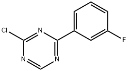 2-Chloro-4-(3-fluorophenyl)-1,3,5-triazine Struktur