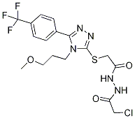 N'1-(2-chloroacetyl)-2-({4-(3-methoxypropyl)-5-[4-(trifluoromethyl)phenyl]-4H-1,2,4-triazol-3-yl}thio)ethanohydrazide Struktur