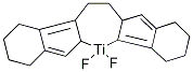 (rac)-Ethylenebis(4,5,6,7-tetrahydroinden-1-yl)difluorotitanium(IV) 化学構造式