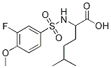 2-[(3-Fluoro-4-methoxyphenyl)sulphonylamino]-5-methylhexanoic acid 结构式