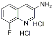 3-アミノ-8-フルオロキノリン二塩酸塩 化学構造式
