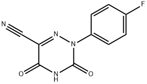 6-Cyano-3,5-dioxo-2-(4-fluorophenyl)-2,3,4,5-tetrahydro-1,2,4-triazine Structure