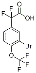 [3-Bromo-4-(trifluoromethoxy)phenyl](difluoro)acetic acid 95% Struktur