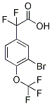 [3-Bromo-4-(trifluoromethoxy)phenyl](difluoro)acetic acid 95% Structure