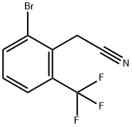 3-Bromo-2-(cyanomethyl)benzotrifluoride 化学構造式