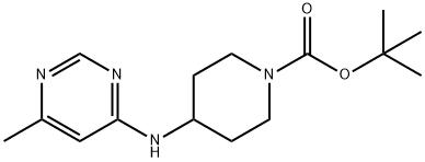 TERT-ブチル 4-[(6-メチルピリミジン-4-イル)アミノ]ピペリジン-1-カルボキシレート 化学構造式
