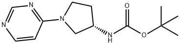 tert-Butyl N-[(3S)-1-(pyrimidin-4-yl)pyrrolidin-3-yl]carbamate Structure