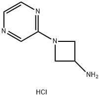 1-(Pyrazin-2-yl)azetidin-3-amine dihydrochloride Struktur